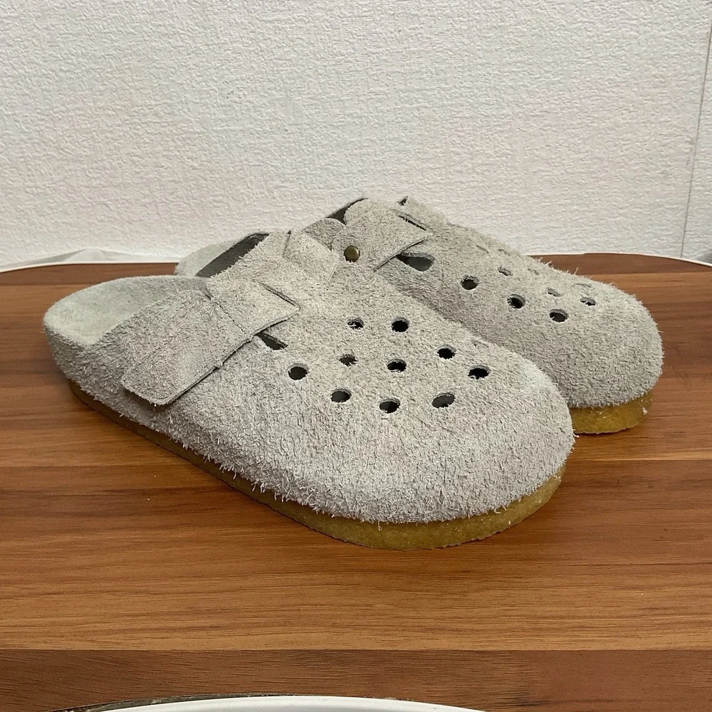 NEW BRANDBLACK Men's size 8 Carrera Suede‎ Clog Slide Slip On Shoes M853BB